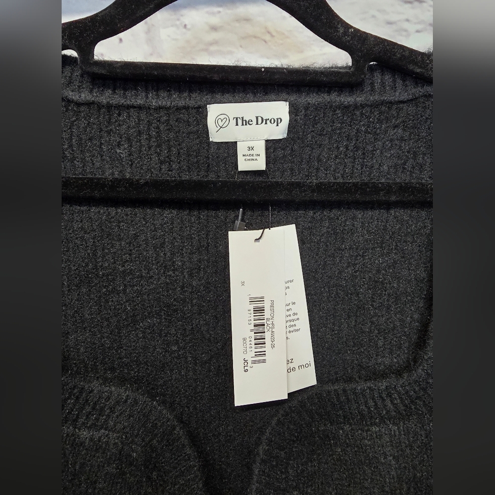 NWT The Drop Women's Preston Ribbed Sweetheart Sweater 3X - Picture 7 of 7